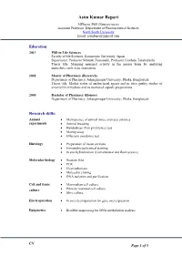 Asim Kumar Bepari Mpharm, Phd (Neuroscience) Assistant Professor, Department of Pharmaceutical Sciences North South University Email: Asimbepari@Gmail.Com