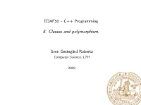 EDAF50 – C++ Programming