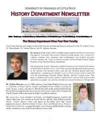 History Department Newsletter