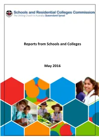 Reports from Schools and Colleges May 2016