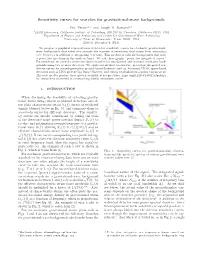 Sensitivity Curves for Searches for Gravitational-Wave Backgrounds