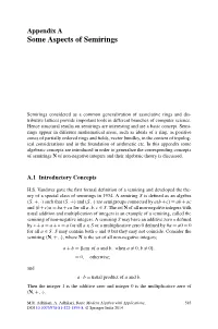 Some Aspects of Semirings