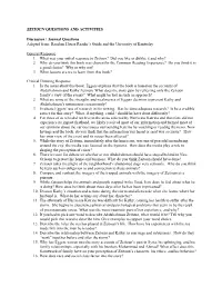 ZEITOUN QUESTIONS and ACTIVITIES Discussion