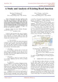A Study and Analysis of Existing Road Junction