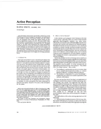 Active Perception