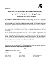 Aldar Completes Successful Refinancing with New 7 Year