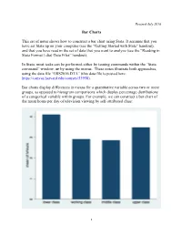 Bar Charts This Set of Notes Shows How to Construct a Bar Chart Using
