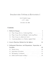 Boundary-Value Problems in Electrostatics I