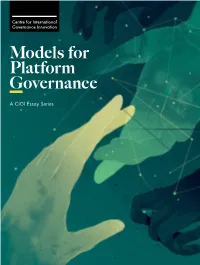 Models for Platform Governance
