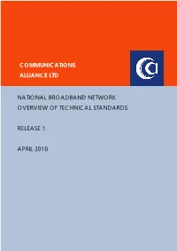 National Broadband Network Overview of Technical Standards
