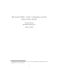 The Loud Public: Users' Comments and the Online News Media