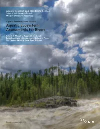 Aquatic Ecosystem Assessment for Rivers