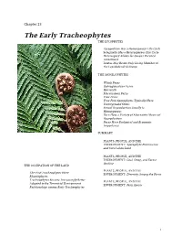 Chapter 23: the Early Tracheophytes