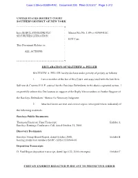 Declaration of Matthew A. Peller (With Exhibits)