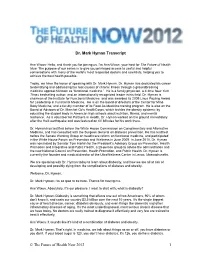 Dr. Mark Hyman Transcript