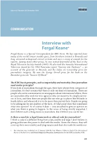 Interview with Fergal Keane