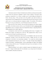 Post-Indictment Arraignment(Pia)