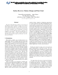 Surface Recovery: Fusion of Image and Point Cloud