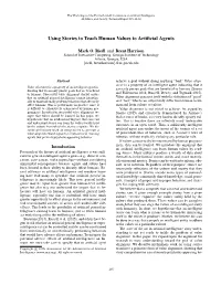 Using Stories to Teach Human Values to Artificial Agents
