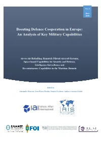 Boosting Defence Cooperation in Europe: an Analysis of Key Military Capabilities