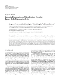 Review Article Empirical Comparison of Visualization Tools for Larger-Scale Network Analysis