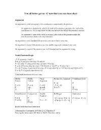 Slanters and Pseudo-Reasoning Cheat Sheet