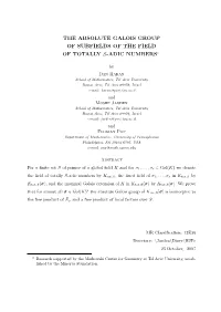 The Absolute Galois Group of Subfields of the Field of Totally S-Adic Numbers∗