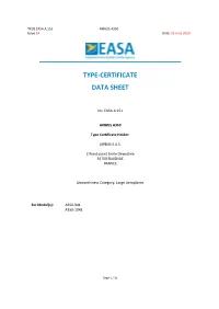 Type-Certificate Data Sheet