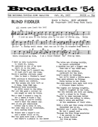 BLIND FIDDLER © Copyright 1965 Deep Fork Husic