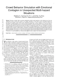 Crowd Behavior Simulation with Emotional Contagion In