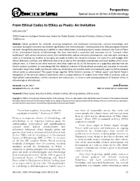 From Ethical Codes to Ethics As Praxis: an Invitation