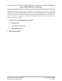 Iii. Environmental Setting
