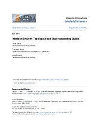 Interface Between Topological and Superconducting Qubits