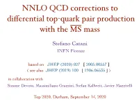 NNLO QCD Corrections to Differential Top-Quark Pair Production with The
