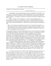 On Aristotle's Theory of Substance