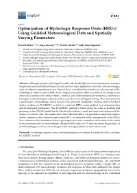 Optimization of Hydrologic Response Units (Hrus) Using Gridded Meteorological Data and Spatially Varying Parameters