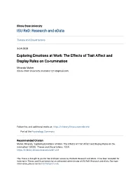 The Effects of Trait Affect and Display Rules on Co-Rumination