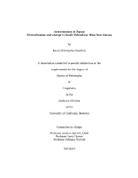 Diversification and Change in South Halmahera–West New Guinea