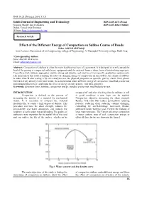 Effect of the Different Energy of Compaction on Subbse Course of Roads Sahar Abd Ali Al-Khafaji Asst