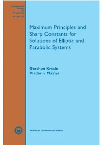 Maximum Principles and Sharp Constants for Solutions of Elliptic and Parabolic Systems