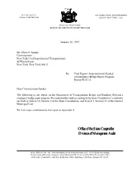 Office of the State Comptroller Division of Management Audit