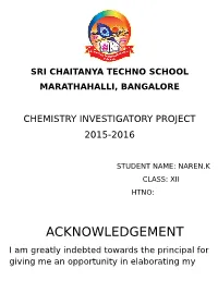 Acknowledgement