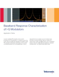 Baseband Response Characterization of I-Q Modulators