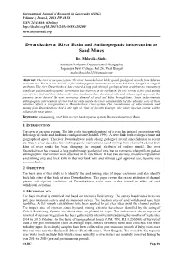 Dwarekeshwar River Basin and Anthropogenic Intervention As Sand Mines