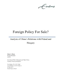 Foreign Policy for Sale?