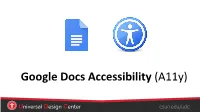 Google Docs Accessibility (Pdf)