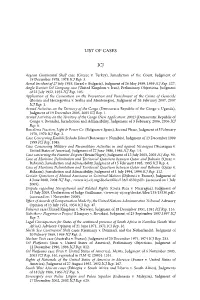 List of Cases