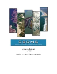 CSDMS Annual Report 2016