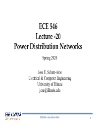 ECE 546 Lecture -20 Power Distribution Networks