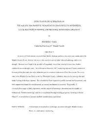 Effects of Flow Alteration on the Aquatic Macrophyte Podostemum Ceratophyllum (Riverweed); Local Recovery Potential and Regional Monitoring Strategy
